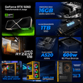 thumbnail image 3 of PC Gamer IA Xtreme PC Gaming NVIDIA GeForce RTX 5060 AMD Ryzen 7 5700 16GB SSD 1TB WIFI Luffy Edition Productividad Versátil Acelerada con IA, 3 of 6