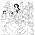 thumbnail image 4 of Disney Princess Coloring Art Set, Includes 10-inch x10-inch Canvas and 12 Markers, Unisex, Child, Multi-Color, 4 of 5