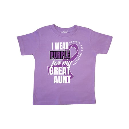

Inktastic Chronic Pain I Wear Purple For My Great Aunt Gift Toddler Boy or Toddler Girl T-Shirt