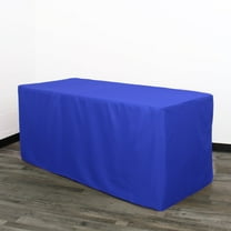 Your Chair Covers - 6 ft Fitted Polyester Tablecloth Rectangular Royal Blue