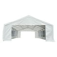 thumbnail image 4 of Outsunny 20' x 40' Large Outdoor Carport Canopy Party Tent with Removable Protective Sidewalls & Versatile Uses, White, 4 of 9
