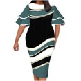 thumbnail image 1 of Fridja Robes Vintage Ligne A Décontractées Col Rond pour Femmes, 1 of 4