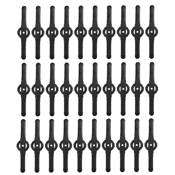 Cuchillas de cabezal de corte universales para desmalezadoras eléctricas, accesorios para herramientas de corte extendidas, ideales para el cuidado del jardín y el césped, paquete de 30