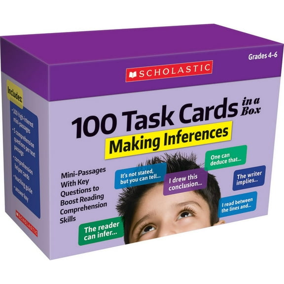 100 Task Cards in a Box: Making Inferences, (Paperback)