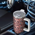 thumbnail image 6 of Leopard Print 40oz Tumbler– Stainless Steel Insulated Tumbler with Handle and Straw, Large Capacity Travel Cup for Hot & Cold Drinks, 6 of 6