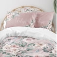 thumbnail image 1 of Juego de cama infantil personalizado Boho Rose (edredón o funda nórdica), 1 of 5