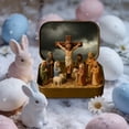 thumbnail image 6 of Mini Christmas Nativity Set in a Tin Box, Handcrafted Pocket Bethlehem Scene, Portable Holy Family Display, Small Religious Ornament, for Desk, Shelf, Office, or Travel Decor(3PCS), 6 of 10