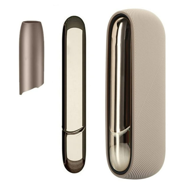 3 in 1 For IQOS 3.0 Cigarette Cap High Quality Non Slip Silicone Case For IQOS 3.0 Duo Protective Cover with Door Cover Gold
