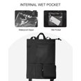 thumbnail image 2 of Mochila BAVELOE - Bolsa de natación con bolsillo húmedo, color negro, 2 of 8