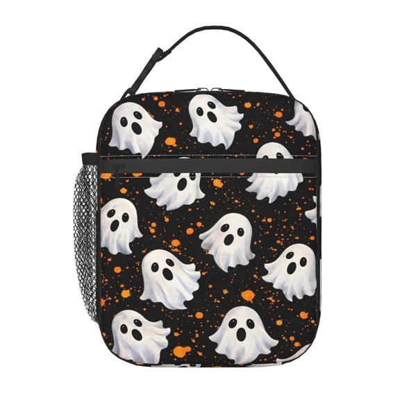 Halloween Ghost Lunch Bag Portable Thermal Lunch Box for Men and Women