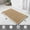 Brown, variant on A waffle-patterned bathroom rug in a bohemian style. It is non-slip, washable, and has an ultra-soft rubber backing. Suitable for bathroom floors, bathtubs, and shower rooms. Brown, 17x24 inches.