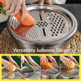 thumbnail image 3 of Germany Multifunctional Stainless Steel Basin, 2026 New 3 in 1 Multifunctional Stainless Steel Basin Strainer Set with Grater, Strainer Drain Basket for Rinsing Draining Mixing, 3 of 8