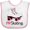 White and Pink, variant on Inktastic Girls I Heart Skating Girls Baby Bib