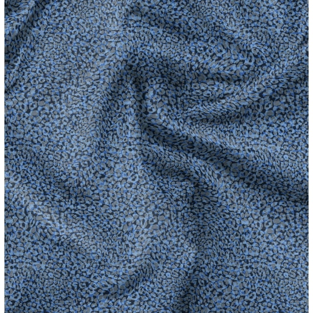 Soimoi Poly Georgette Fabric Leopard Animal Skin Printed Craft Fabric by The Yard 52 Inch Wide