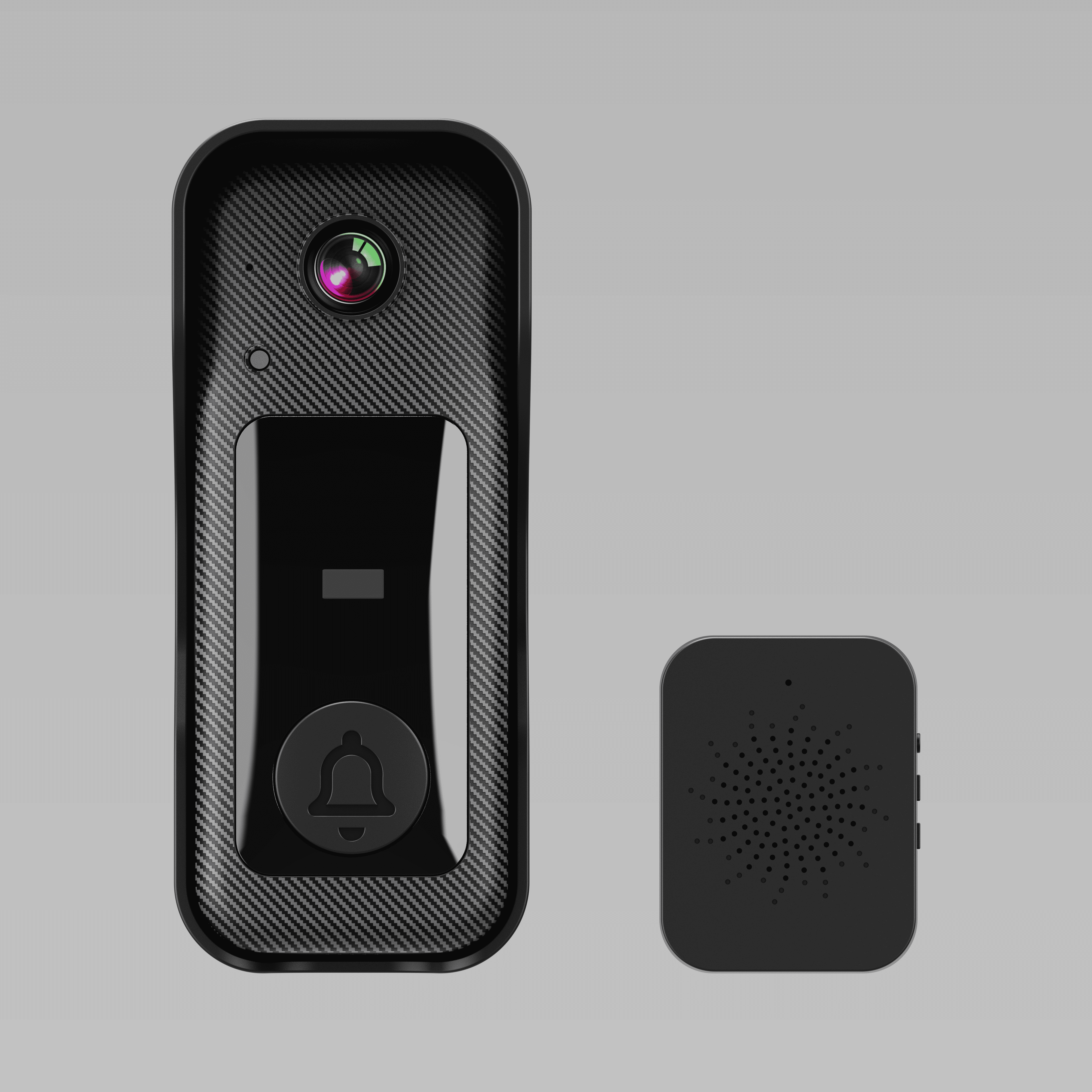 Smart Video Doorbell Auto Capture Auto Recording 128GB TF Card Support ABS Material Home Security Doorbell Black