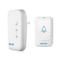 BESTEK Wireless Doorbell Kit 36 Chimes with 1 Remote Button, 1 Receiver