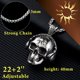 thumbnail image 3 of Collar DXIUORF con forma de calavera gótica, de acero inoxidable, unisex, 3 of 6