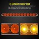 thumbnail image 5 of Barra de luz de freno para remolque, 2 uds., 11 Led, Compatible con camión, autobús, amarillo, 5 of 5