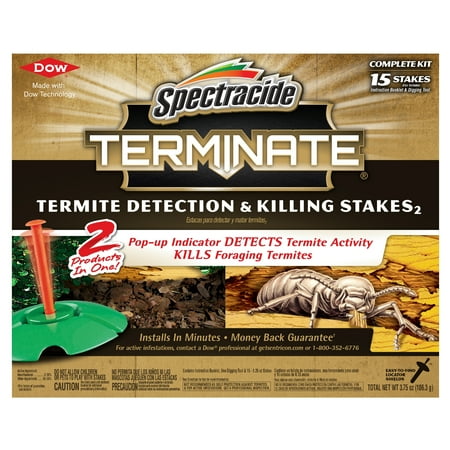 Spectracide Terminate Termite Detection And Killing Stakes With Pop-Up Indicator, 15 Count