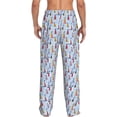 thumbnail image 2 of Bixox Men's Sailboats And Seagulls Patterned Pajama Pants with Pockets Lounge Clothes for Home, 2 of 5