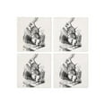 thumbnail image 4 of CafePress - Rabbit - Tile Coaster, Drink Coaster Set of 4 w/ holder, 4 of 5