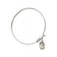 thumbnail image 2 of 6 1/4 inch Round Eye Hook Bangle Bracelet w/ St. Aloysius Gonzaga in Sterling Silver, 2 of 3