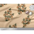 thumbnail image 2 of Soimoi Cotton Voile Fabric Leaves & Floral Block Print Sewing Fabric Yard 56 Inch Wide, 2 of 3