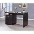 thumbnail image 3 of Irving 2-drawer Office Desk with Cabinet Cappuccino, 3 of 5