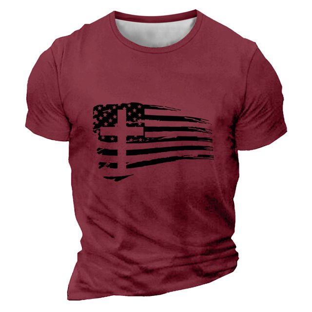 Chandails à Manches Longues pour Hommes Imprimé Décontracté Col Rond T-Shirt à Manches Courtes, Chandails à Manches Longues pour Hommes Coton