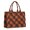Orange and Black Checkered Pattern, variant on Green and Black Checkered Pattern Tote Bag, Travel Tote Purse with Interior Pockets & Top Handle, Smooth Zipper Gifts for Work Shopping Travel,15.7 X 5.1 X 13 Inches