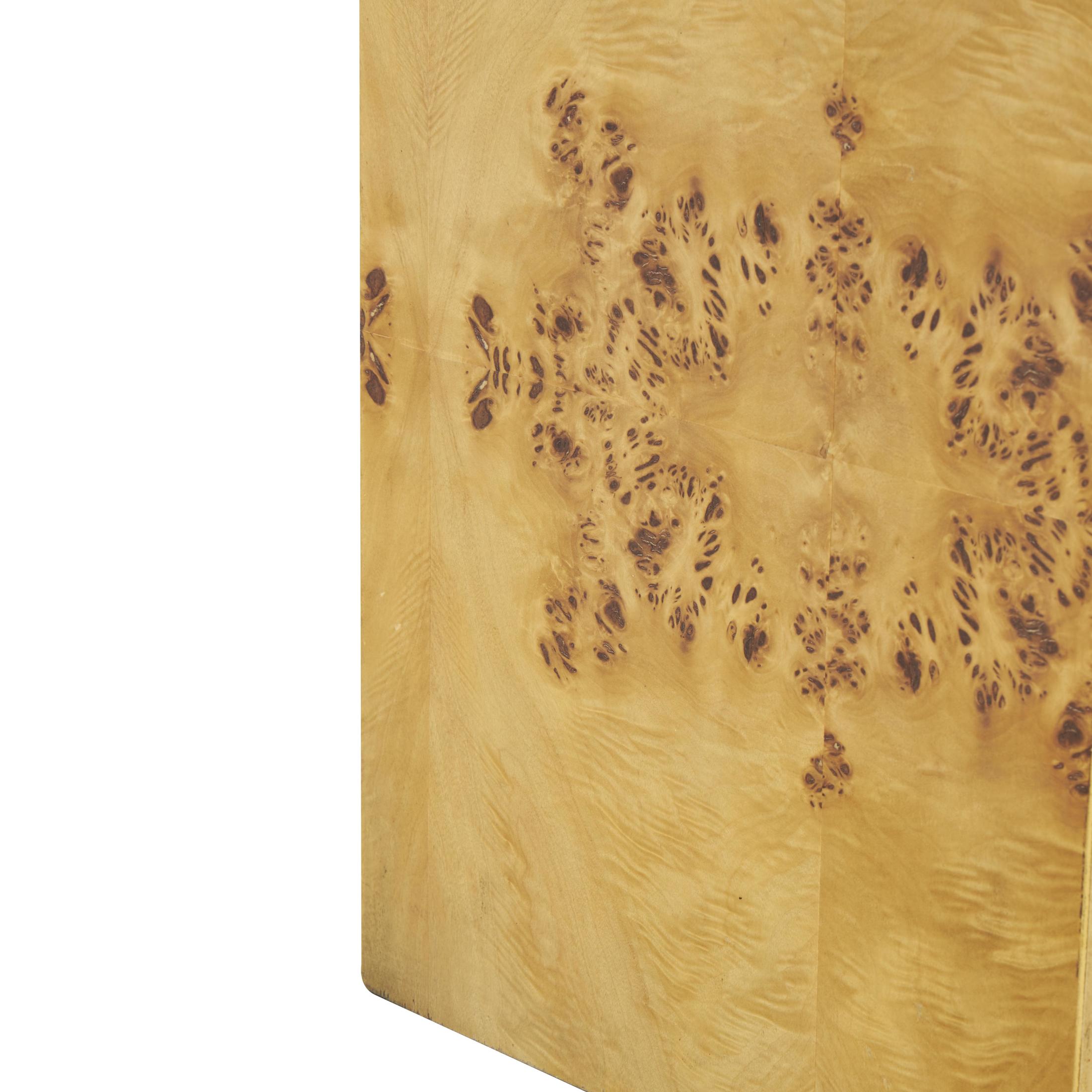 DecMode 12" x 20" Brown Wood Square Cube Accent Table with Wood Grain Patterns, 1-Piece