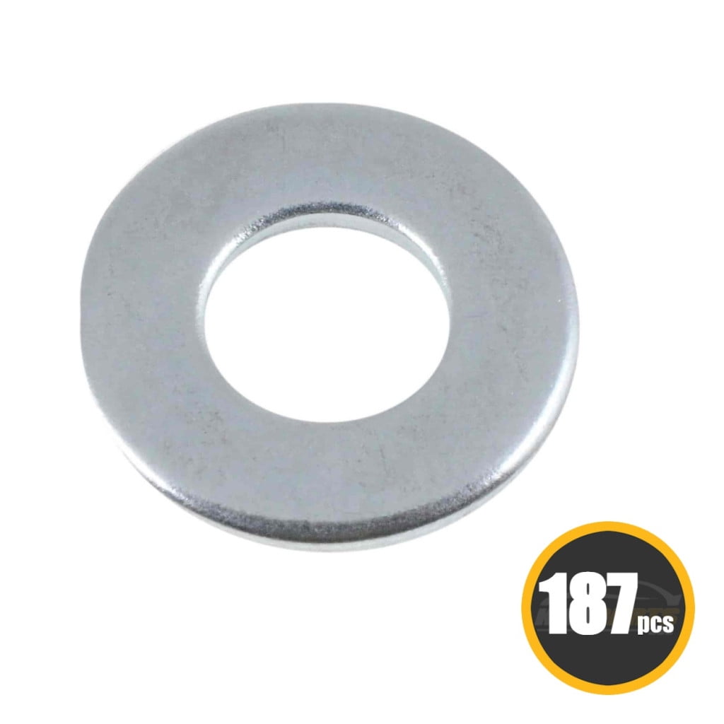 KarParts360 Multi-Purpose Washers | Steel | Flat Type | Zinc-Plated Finish | Natural Color