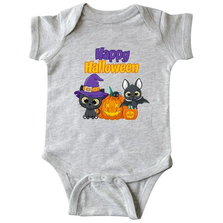 

Inktastic Happy Halloween Black Cat Gift Baby Boy or Baby Girl Bodysuit