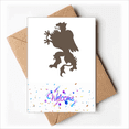 thumbnail image 1 of Europ Animals National Emblem cheetah Welcome Back Greeting Cards Envelopes Blank, 1 of 3