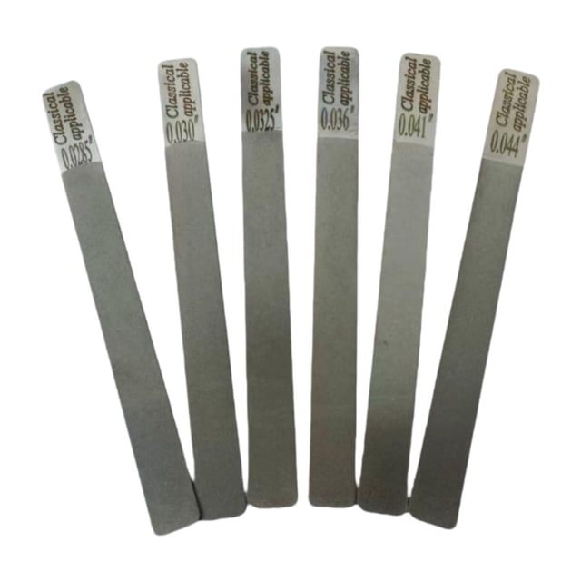 Juego de 6 limas para cejuelas de guitarra, calibradas, para entusiastas del bricolaje, suministros prácticos, herramientas de cuidado y accesorios de