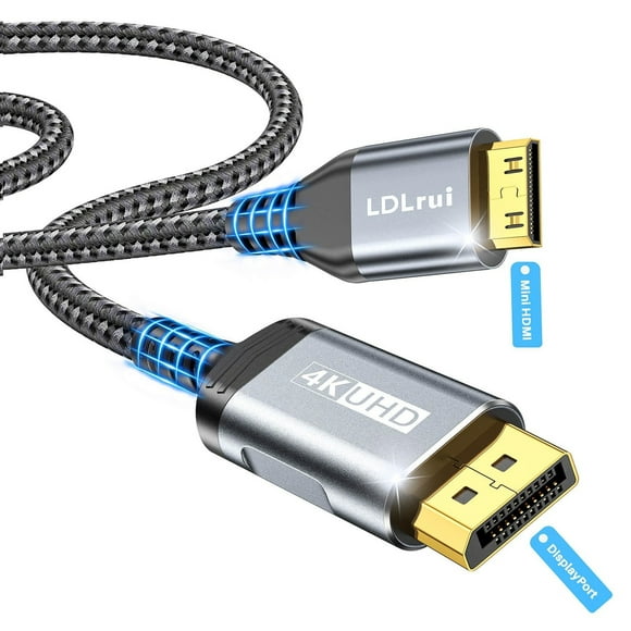 UltraFlex DisplayPort to Mini HDMI Cable 6.6FT for 4K Devices