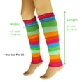 thumbnail image 6 of Cotton Leg Warmers for Women 1 Pair Knitted Retro - Colors 1, 6 of 8