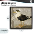thumbnail image 4 of Stupell Industries Rustic Lodge Little Maritime Seagull Black Floating Frame Canvas Art, 25 x 25, by Suzanne Nicoll, 4 of 8