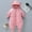 Pink, variant on Baby Snowsuit Bear Ear Baby Romper Baby Warm Outfits Girl Boy Clothes 1-3 Months