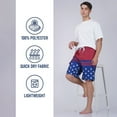 thumbnail image 5 of Men's American Flag Quick-Dry Swim Trunks with Cargo Pocket - Board Shorts for Swimming, Surfing & Beach-7109-4-2XL, 5 of 7