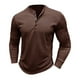 thumbnail image 5 of Blusas y camisas de manga larga con cuello redondo para hombre, blusa informal de moda con bloques de color, manga larga, cuello redondo, blusa de poliéster, algodón y poliéster., 5 of 7