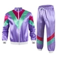 thumbnail image 1 of Liyamei Adult 80s Tracksuit Retro Hip Hop Windbreaker Disco Tracksuit Sets Outfits Set, 1 of 5
