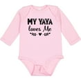 thumbnail image 3 of Inktastic My Yaya Loves Me Grandchild Girls Long Sleeve Baby Bodysuit, 3 of 5