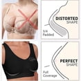 thumbnail image 4 of HomeDM Womens Seamless Bras - No Underwire Comfort Push Up Bras with Removable Pads Solid Color Soft Wireless Bralettes Full Coverage Yoga Sports Everyday Bras - Black/3XL, 4 of 5