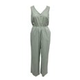 thumbnail image 1 of Vestido Ocean Pacific para Mujer Tipo Lino Jumpsuit, Cuello V con Bolsas Laterales Verde Talla EG, 1 of 4