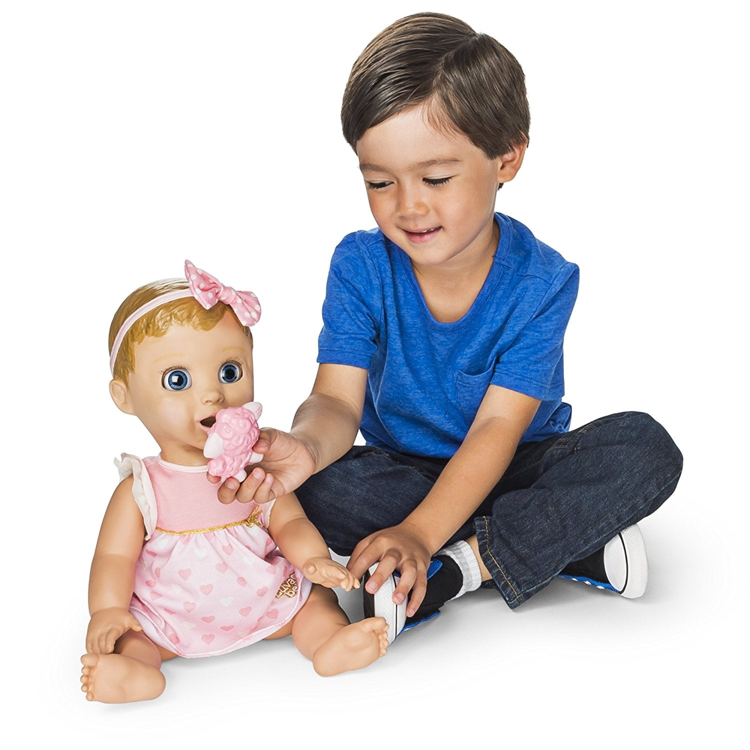 luvabella blonde hair interactive baby doll with expressions & movement ages 3