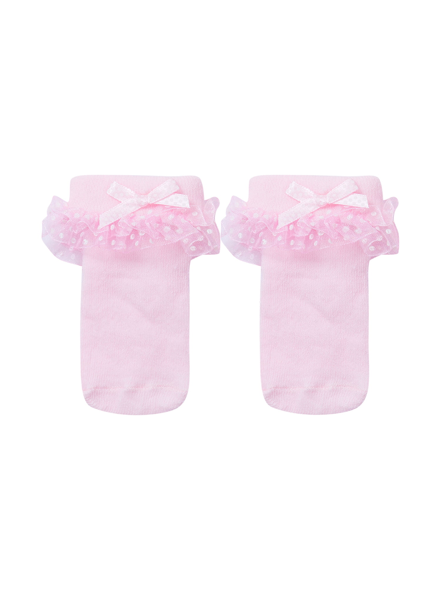 Handmade pink gingham baby/ girls frilly socks various sizes