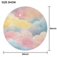 thumbnail image 6 of Pastel Cloud Starry Sky Round Tablecloth 60"x60",Wrinkle Wipeable Table Cloth for Kitchen Dining Room Picnic Patio Party, 6 of 6