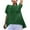 Green, variant on Quinlirra T shirts for women Womens Solid Color Cotton Linen Shirt With Irregular Hem Short-sleeve Patchwork Loose Round Neck Top