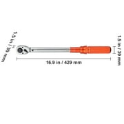 VEVOR Torque Wrench, 1/2 Drive Click Torque Wrench 10-150ft.lb/14-204n.m, Dual-Direction Adjustable Torque Wrench Set, Mechanical Dual Range Scales Torque Wrench Kit with Adapters Extension Rod